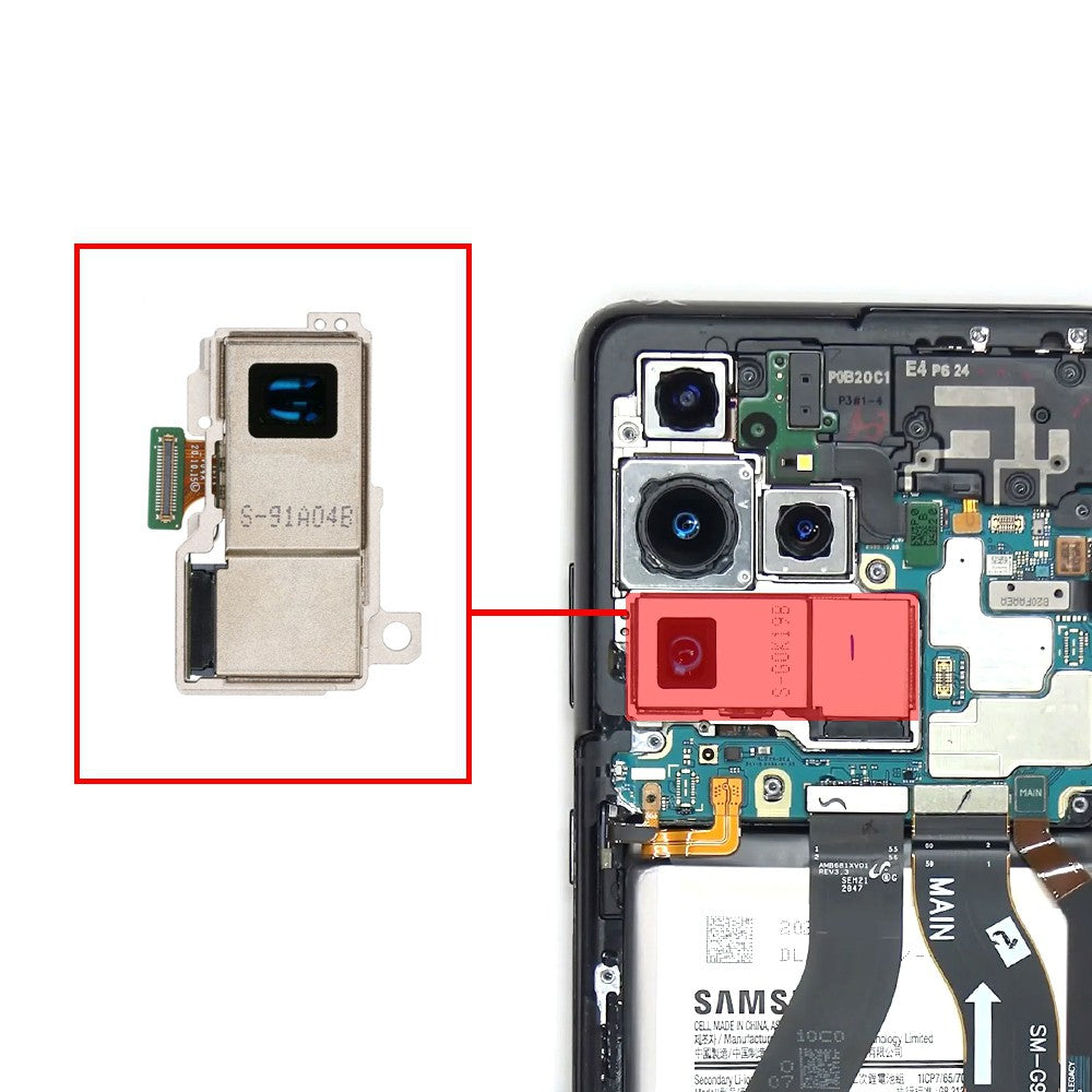 Rear Camera (Periscope Telephoto 10MP) for Samsung Galaxy S21 Ultra 5G G998B GH96-13979A (Gold) Rear Camera (Periscope Telephoto 10MP) for Samsung Galaxy S21 Ultra 5G G998B GH96-13979A (Gold)